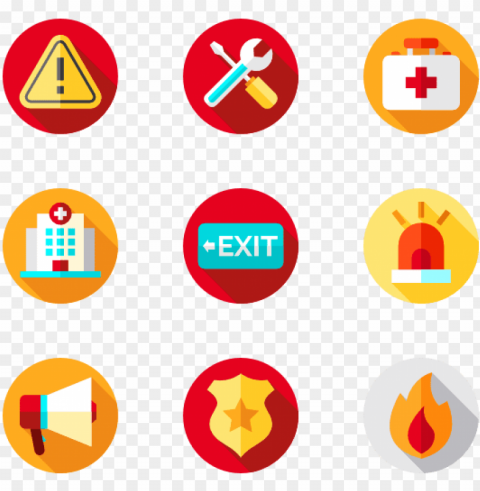 emergencies 50 icons - alert icon Isolated Element with Clear Background PNG