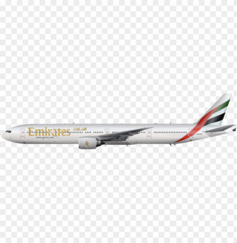 emirates boeing 777 Isolated Element with Transparent PNG Background