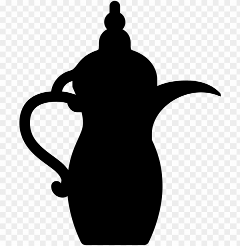 emirati traditional coffee pot - arabic coffee pot icons Clean Background Isolated PNG Icon