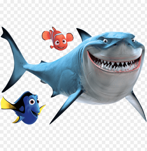emo fish - finding nemo sharks Isolated Illustration with Clear Background PNG