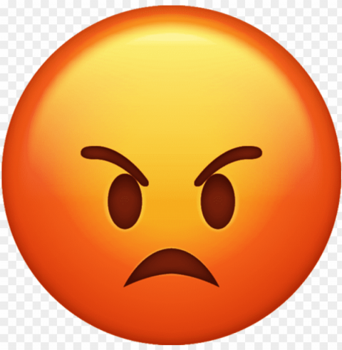 emoji anger emoticon iphone - angry emoji Isolated Object on Transparent Background in PNG