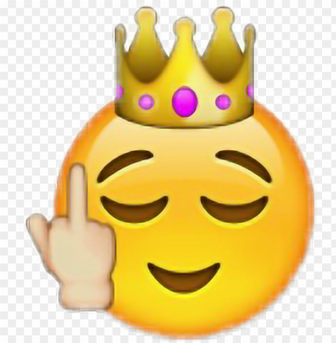 emoji fuck emoticon iphone apple - middle finger emoji with crow Isolated Element on Transparent PNG