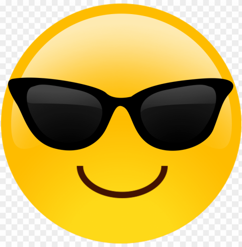 emoji glasses PNG Isolated Object on Clear Background