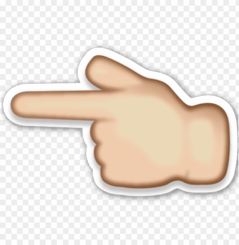 emoji hand pointing left Transparent PNG Isolated Element with Clarity