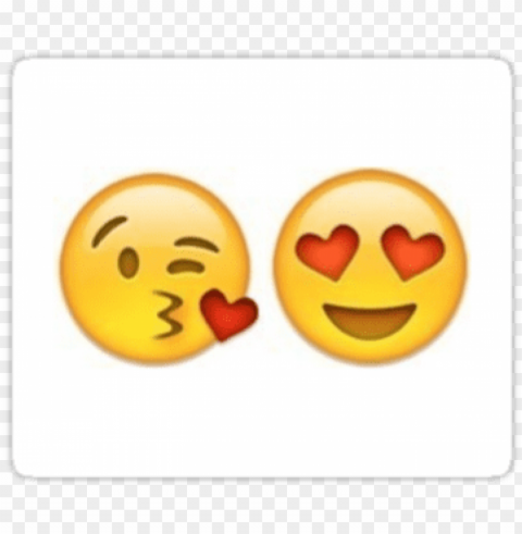 emoji kissy face kissy face and heart eyes emoji - emoji coeur dans les yeux PNG images with transparent canvas compilation PNG transparent with Clear Background ID 1312697b