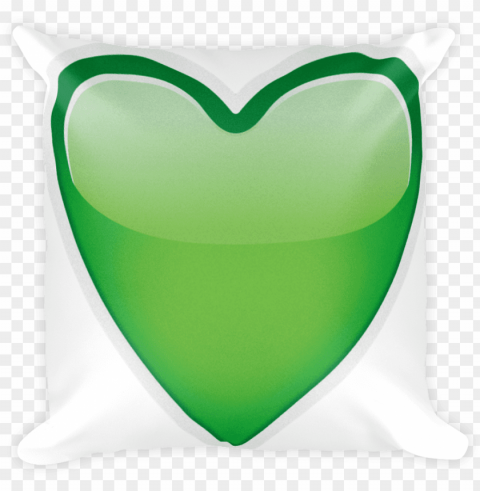 emoji pillow green heart just emoji transparent PNG Graphic Isolated on Clear Background