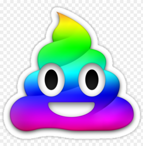emoji stickers unicorn stickers unicorn emoji cool - rainbow poop emoji printable Transparent PNG Artwork with Isolated Subject