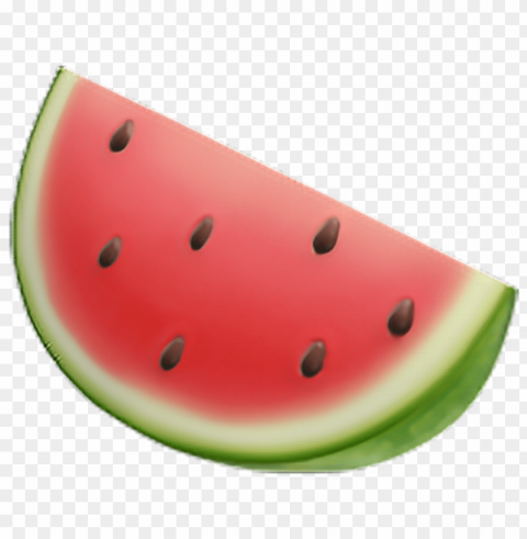 emoji watermelon pasteque rouge vert fruit apple iphone PNG Graphic with Transparent Isolation