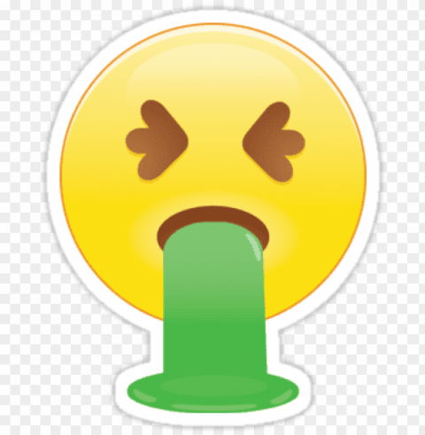 emoji world vomiting emoji stickers by thesocialbomber - vomiti Isolated Design Element in HighQuality Transparent PNG