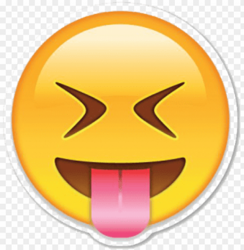 emoticon - face with stuck out tongue emoji Isolated Graphic on HighResolution Transparent PNG