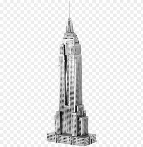 empire state building silhouette for kids - fascinations iconx empire state building 3d metal model Isolated Character on HighResolution PNG