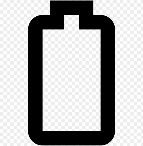 Empty Battery Icon - Phone Battery White Icon Isolated Subject On HighResolution Transparent PNG