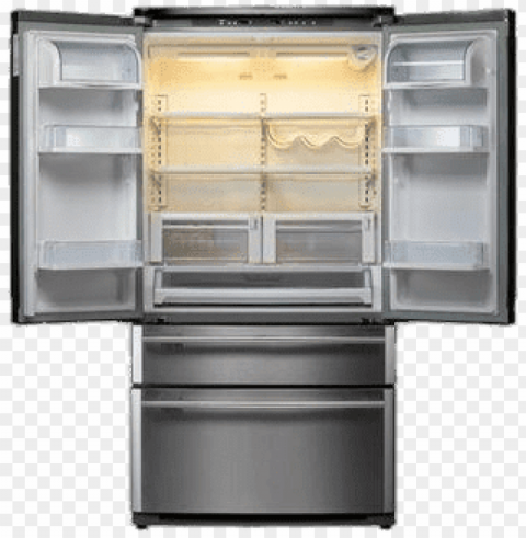 empty open refrigerator Isolated Character on HighResolution PNG