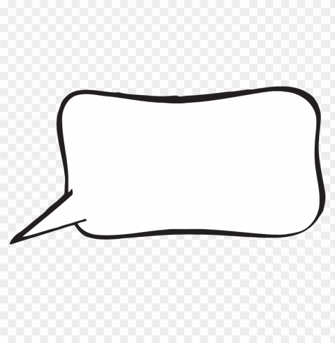 empty rectangle outline cartoon thought bubble PNG Image Isolated with Transparent Detail