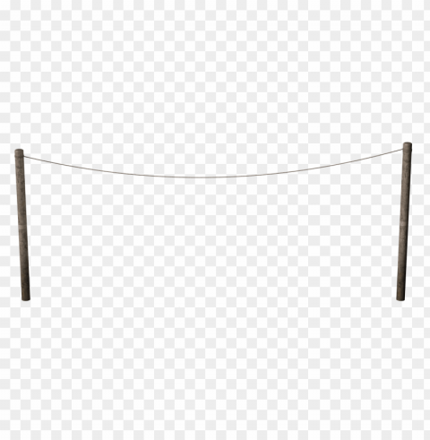 empty washing line Clean Background Isolated PNG Object