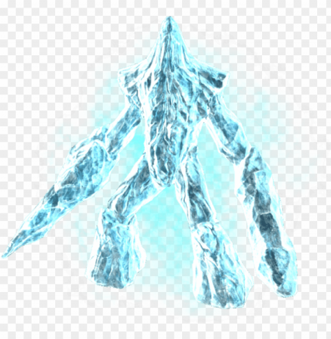 en creature frost elemental - ice elemetal ice creature PNG with transparent bg