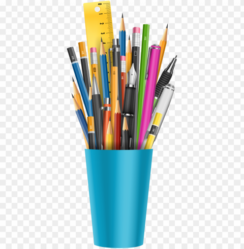 encil cup clipart picture - pen and pencil PNG Image with Clear Isolation