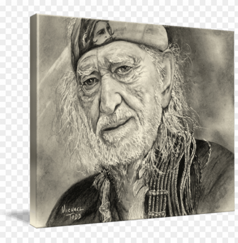 encil drawing of celebrity willie nelson face - self-portrait PNG transparent photos for presentations