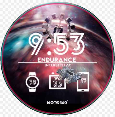 endurance interstellar watch face preview PNG Image with Clear Background Isolated