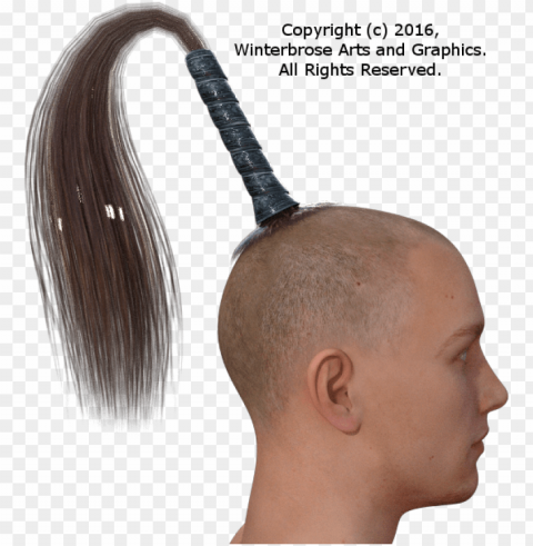 enesis 3 male - horse tail hair Clear Background Isolation in PNG Format