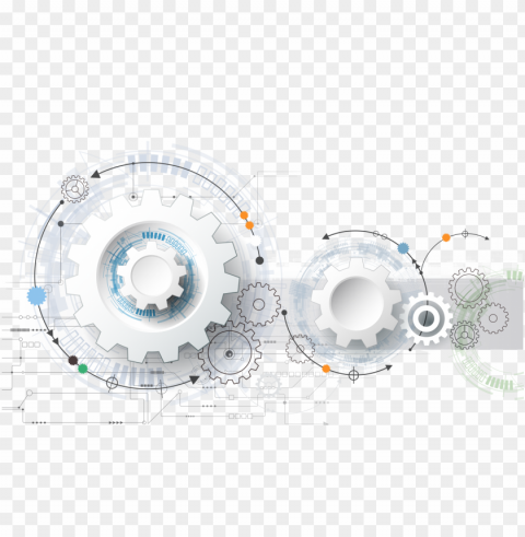 engineering gears abstract illustration PNG Image with Clear Background Isolated