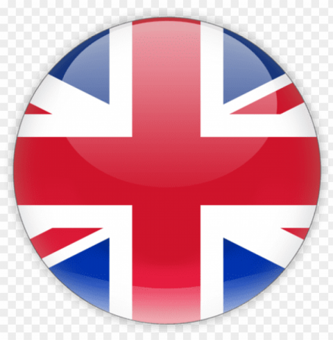english language flag round Clear Background Isolated PNG Object