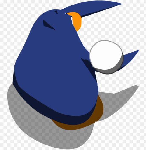 enguin chat snowball throw - club penguin throwing snowball Clear Background PNG Isolated Design