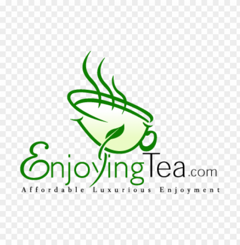 enjoying teacom logo vector free Transparent background PNG stock
