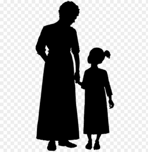 enny - woman and child silhouette PNG images with alpha channel diverse selection