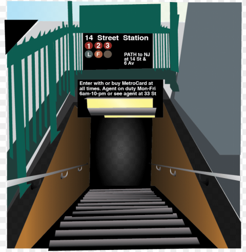 entering the subway - enter with or buy metrocard at all times agent on duty PNG for t-shirt designs