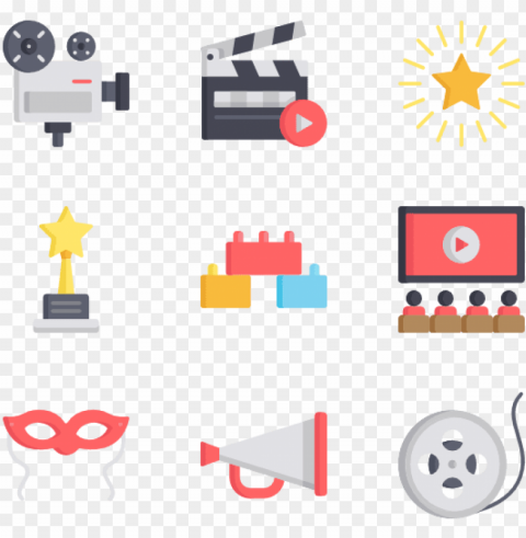 entertainment - drama icons PNG Image with Transparent Isolation