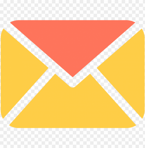 envelopemail icon - orange coloured email icon Clear background PNG graphics