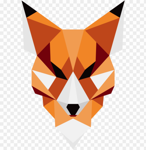 Eometric Fox Art - Animal Made Out Of Shapes PNG Image With Isolated Transparency