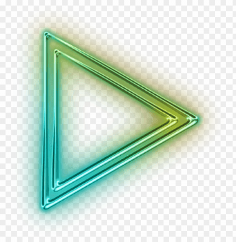 Eon Arrow Right - Triangulo Neon Clear Background PNG Isolated Design Element