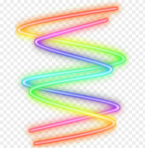 eon glow glowing zigzag rainbow freetoedit - zig zag neon Clean Background Isolated PNG Image