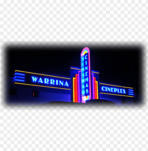 eon signage - warrina cinema neon si PNG Image with Clear Isolated Object