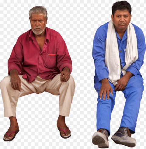 eople sitting back - sit people PNG with no background diverse variety
