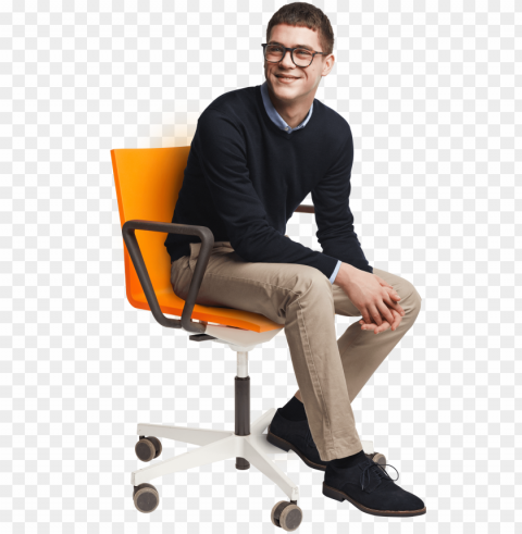 eople sitting on chairs person sitting in chair - man sitting in chair Transparent PNG download