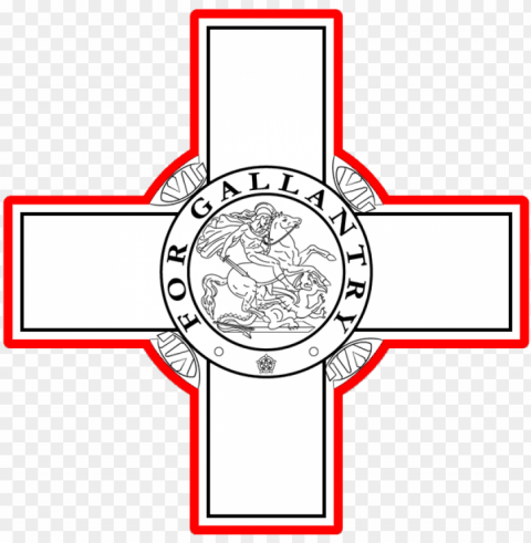 eorge cross - malta flag george cross Isolated Object in HighQuality Transparent PNG