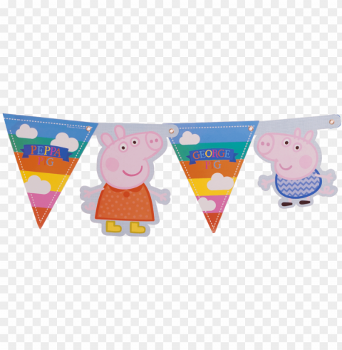 eppa pig banner - peppa pig summer fun pennant banner decoratio HighResolution Transparent PNG Isolation