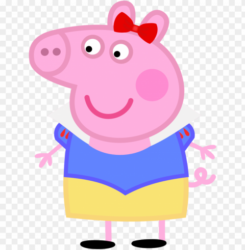 eppa pig branca de neve 01 imagens - peppa pig head PNG Image with Transparent Isolated Graphic
