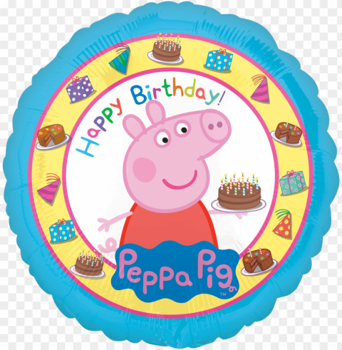 eppa pig happy birthday - peppa pig happy birthday balloo Transparent PNG images for digital art