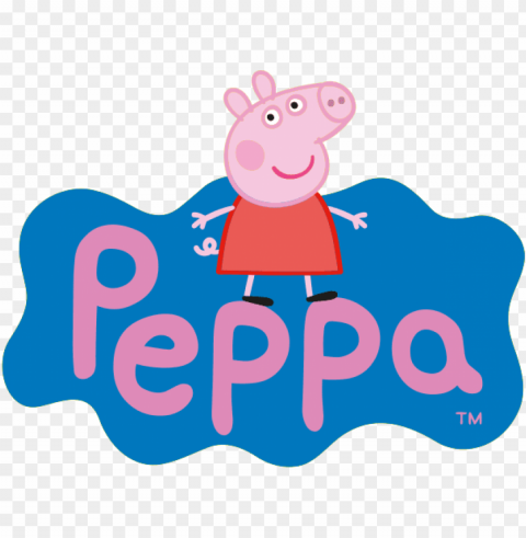 eppa pig molde pig pig party real moms fiestas - peppa pig logo Clean Background Isolated PNG Graphic Detail