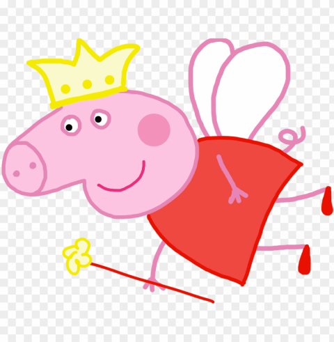 eppa pig princess clipart free coloring sheets - peppa pig with wings PNG images with transparent space