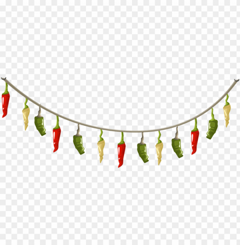 eppers spices hanging chili image - chili pepper cartoo Isolated Design Element in Transparent PNG