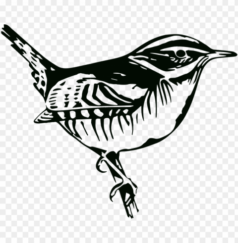 Erched Bird Silhouette - Clip Art PNG With Transparent Background For Free