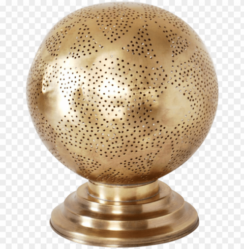 erfect for a bedside table or side table this brass - round moroccan table lam PNG free transparent