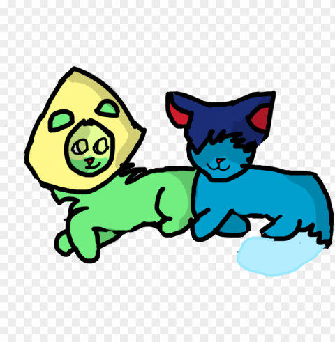 eridot and lapis as cats - cartoo PNG images for printing