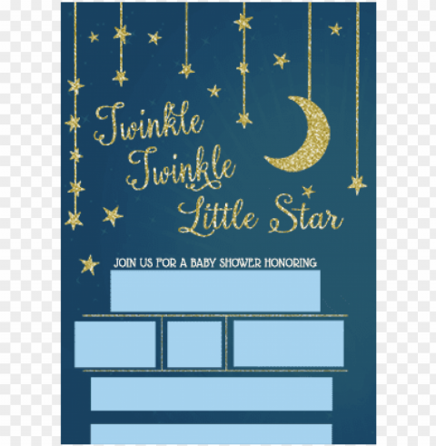 error message - baby shower moon and stars invite PNG with no bg