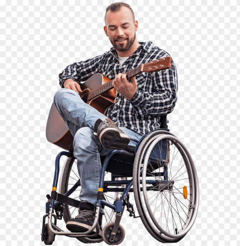 erson in wheelchair Isolated Graphic on Clear Transparent PNG